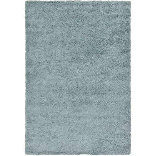Hashtag Home Clayhatchee California Shaggy Duck Egg Blue Rug & Reviews